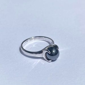 925 sterling silver hematite ring✨